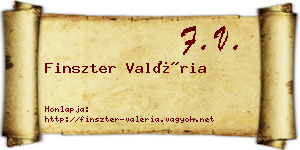 Finszter Valéria névjegykártya