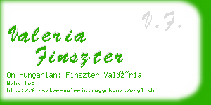 valeria finszter business card